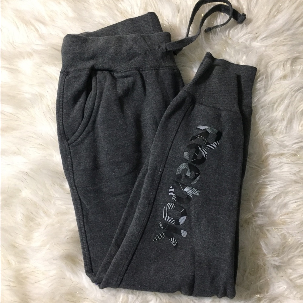 Joggers with Reebok down side of leg